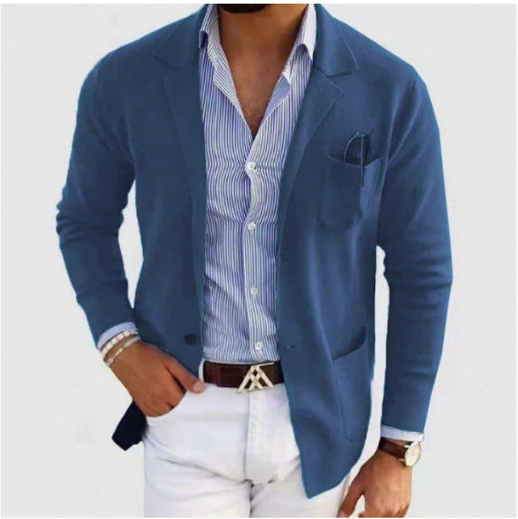 Herr elegant stickad jacka Mirla-Eva Jonsson