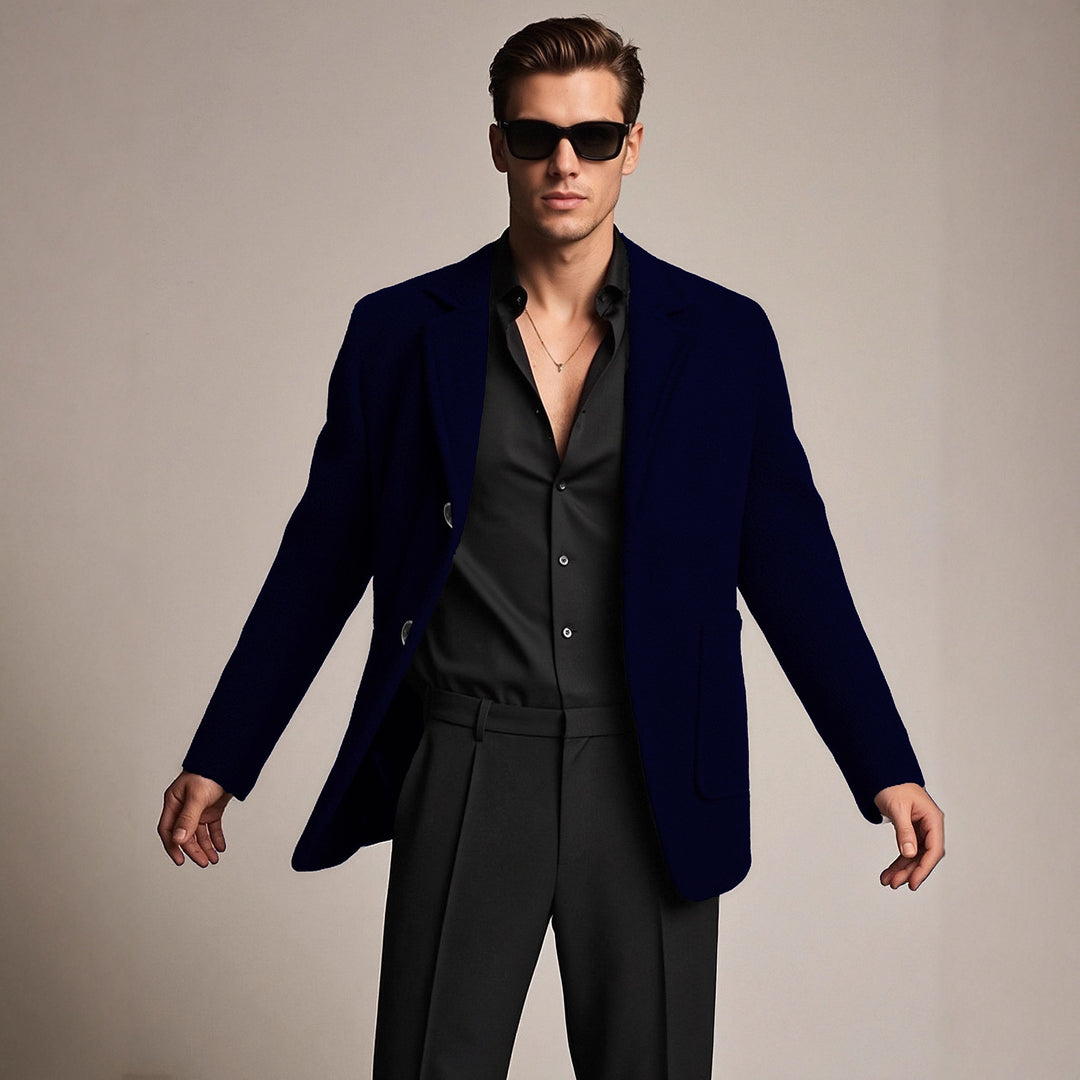 Herr elegant strukturerad blazer med praktiska fickor Mirla-Eva Jonsson