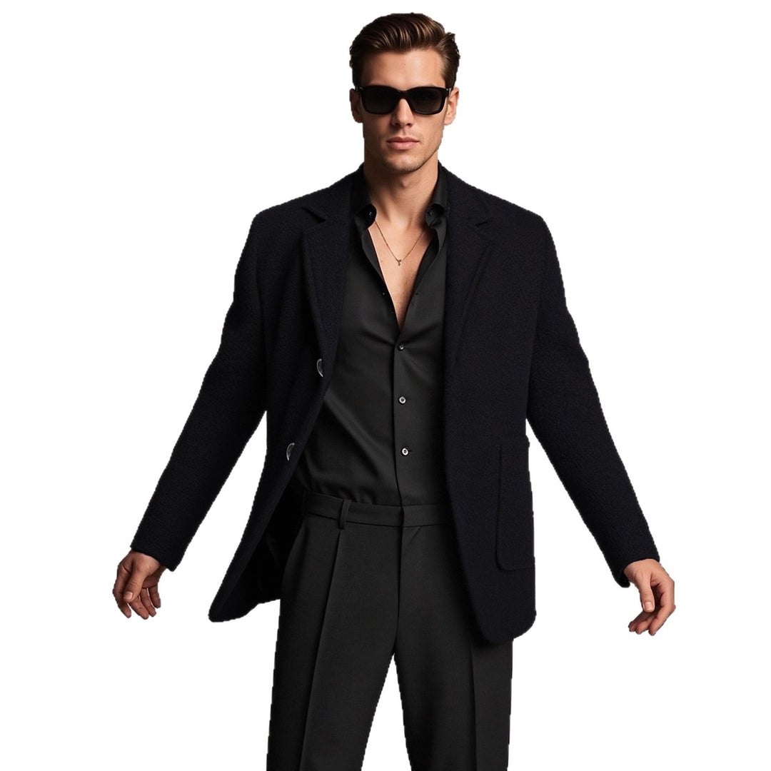 Herr elegant strukturerad blazer med praktiska fickor Mirla-Eva Jonsson