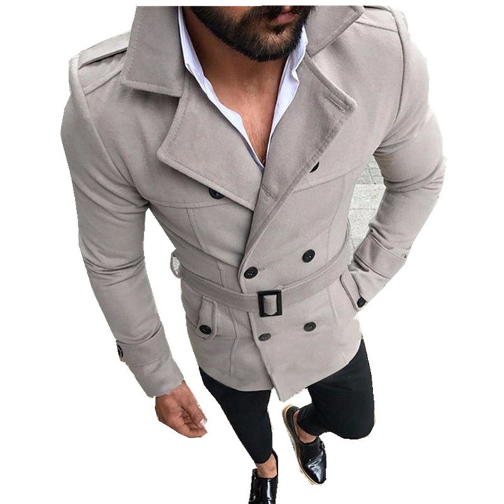 Herr elegant trench coat med moderiktig bälte och dubbelknapplist Eva Jonsson-Eva Jonsson