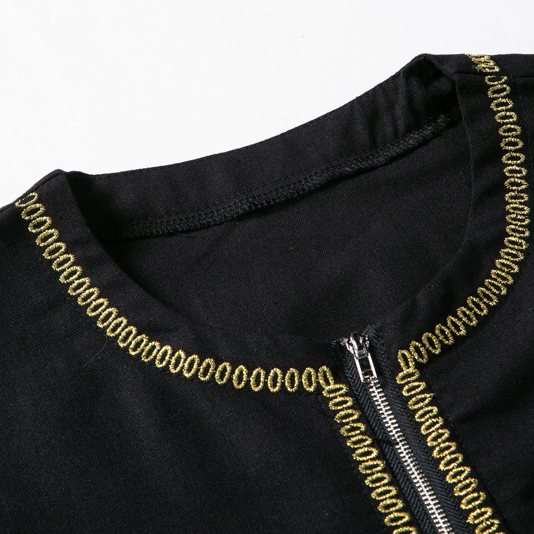 Herr elegant tunika-klänning med fina broderidetaljer Mirla-Eva Jonsson