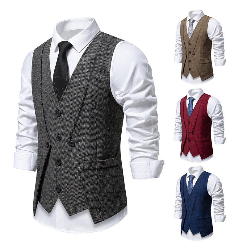 Herr elegant väst med fint strukturmönster Mirla-Eva Jonsson