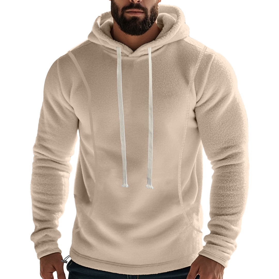 Herr fleecefodrad hoodie med huva och dragsko Mirla-Eva Jonsson