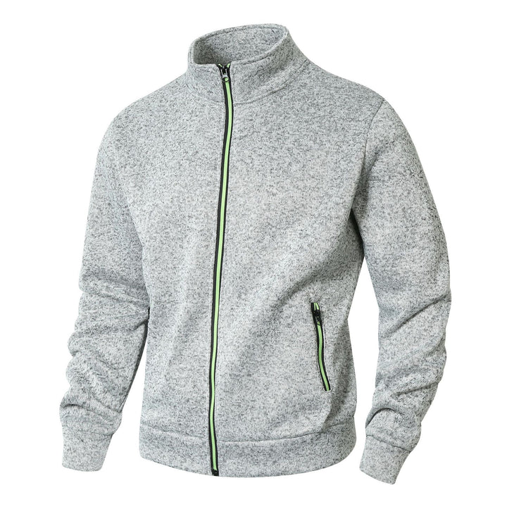 Herr fleecejacka med hög krage och dragkedja Mirla-Eva Jonsson