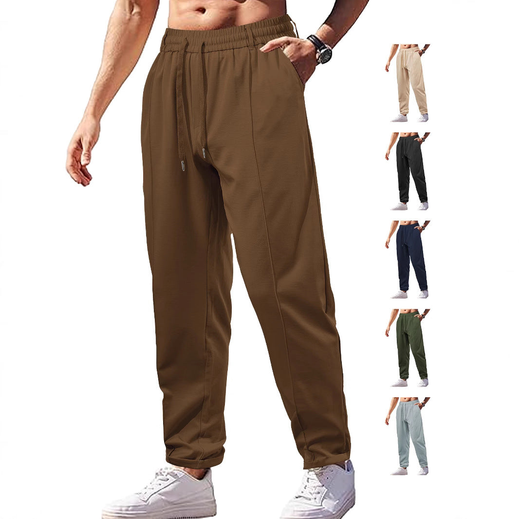 Herr funktionell fritidsbyxa med elastisk midja och praktiska sidofickor Mirla-Eva Jonsson