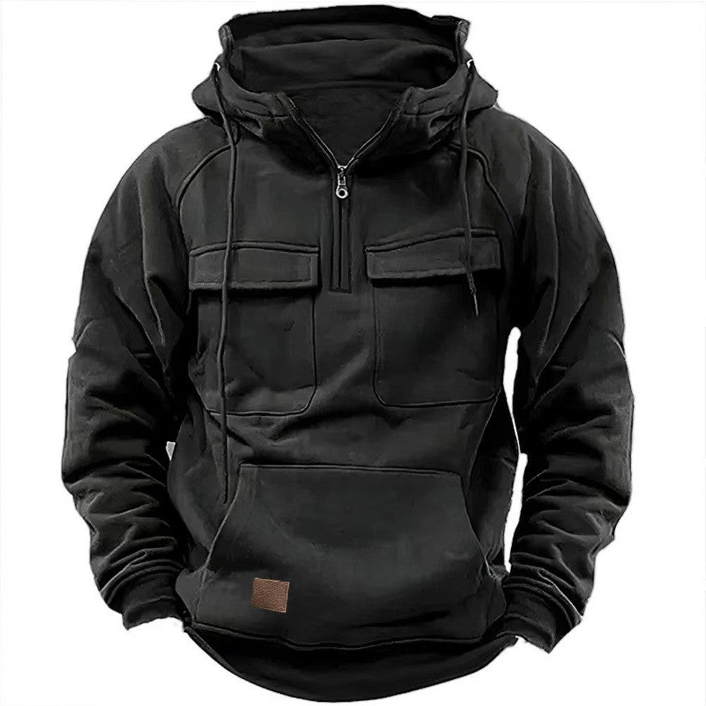 Herr funktionell hoodie med praktiska fickor Mirla-Eva Jonsson