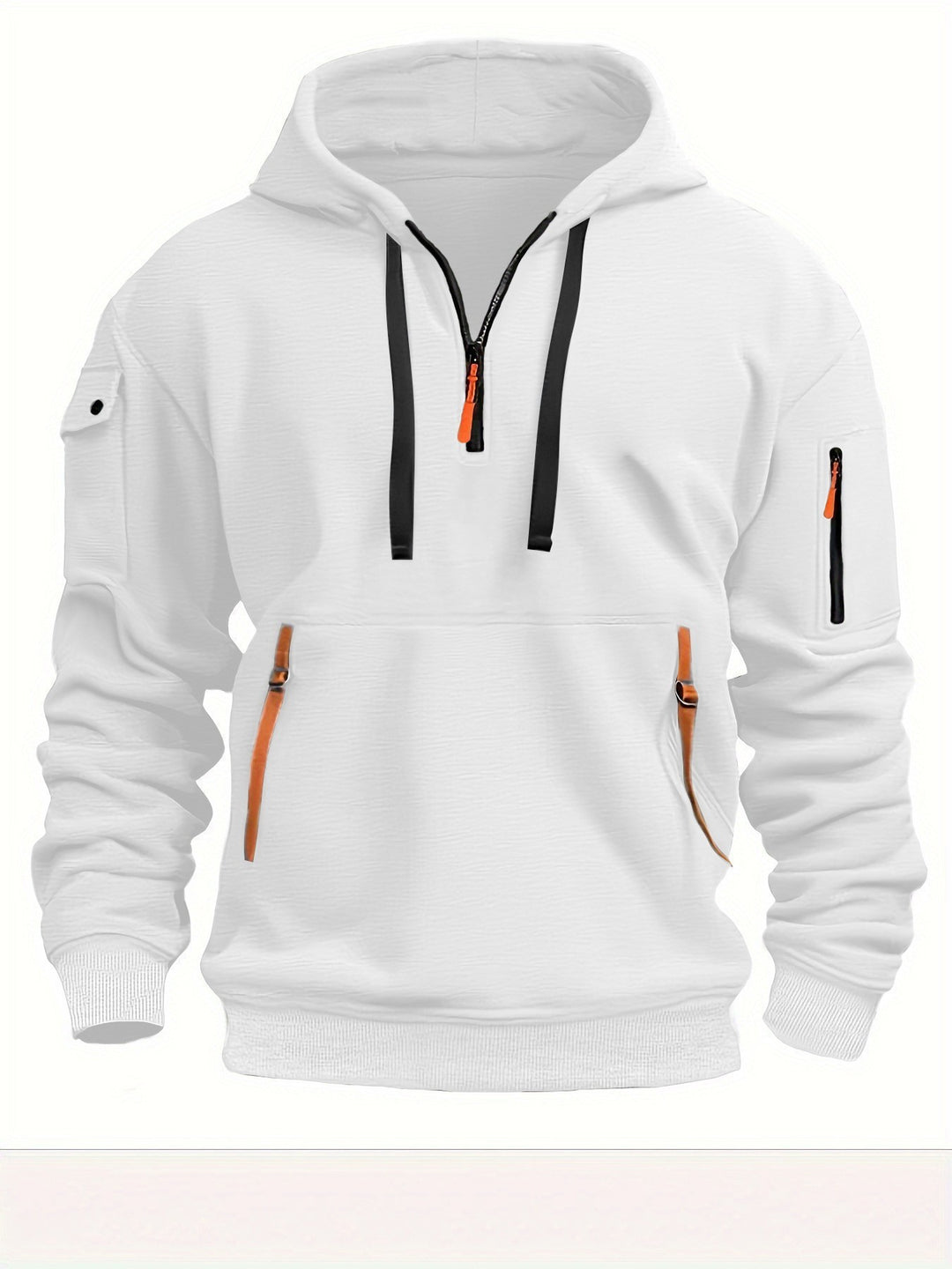 Herr funktionell hoodie med trendiga dragkedjefickor Eva Jonsson-Eva Jonsson