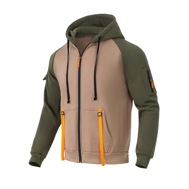 Herr funktionell zip-hoodie med mångsidiga fickor Mirla-Eva Jonsson