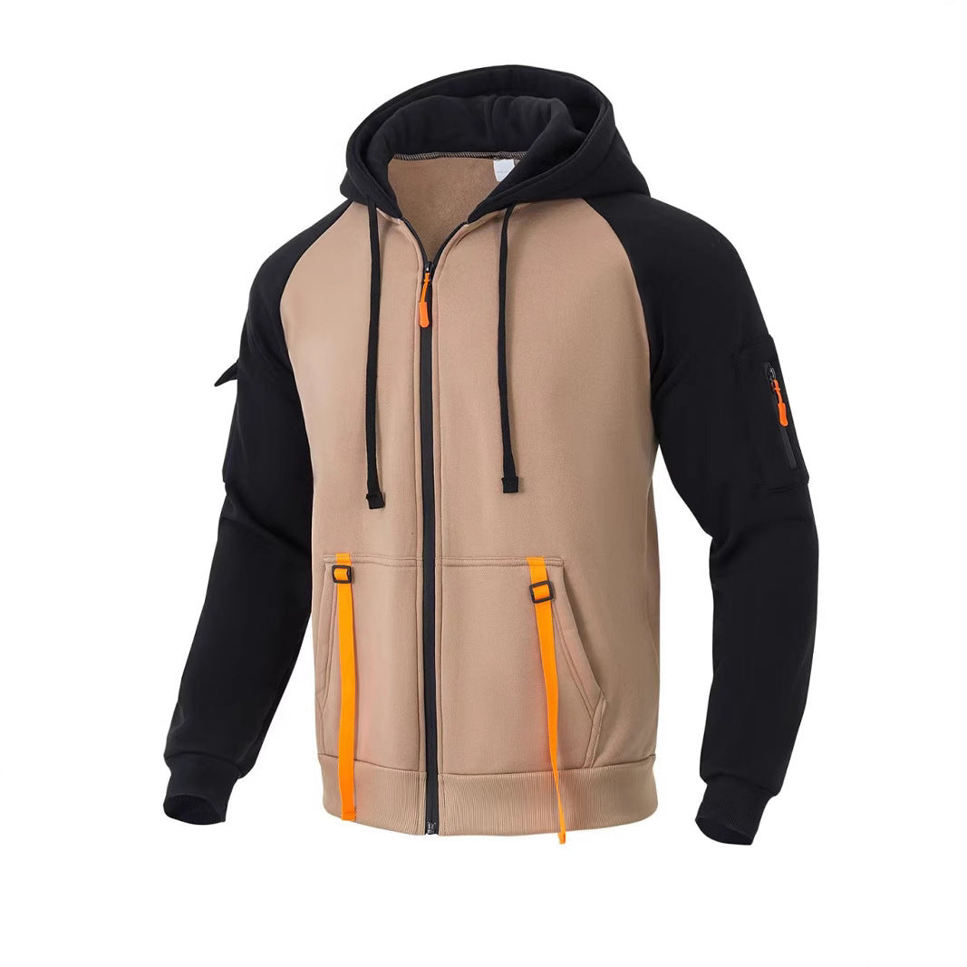 Herr funktionell zip-hoodie med mångsidiga fickor Mirla-Eva Jonsson