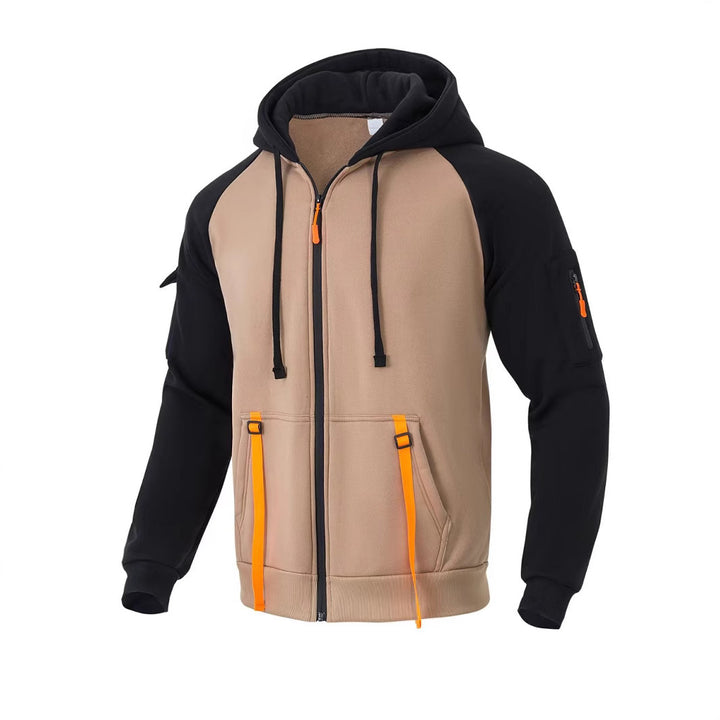 Herr funktionell zip-hoodie med mångsidiga fickor Mirla-Eva Jonsson