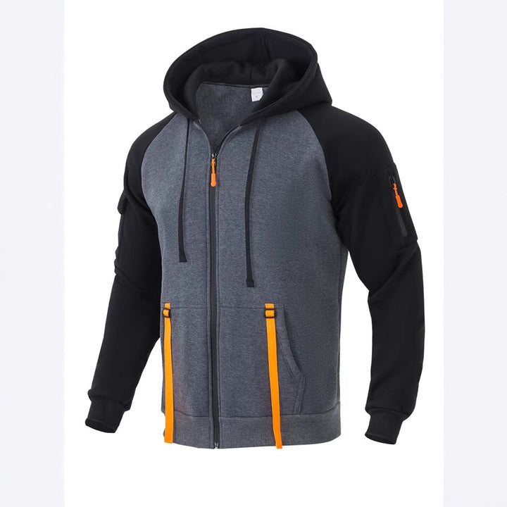 Herr funktionell zip-hoodie med mångsidiga fickor Mirla-Eva Jonsson