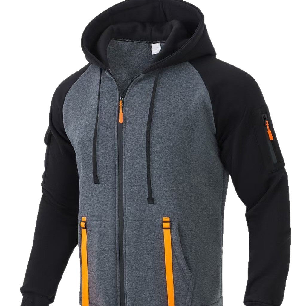 Herr funktionell zip-hoodie med mångsidiga fickor Mirla-Eva Jonsson