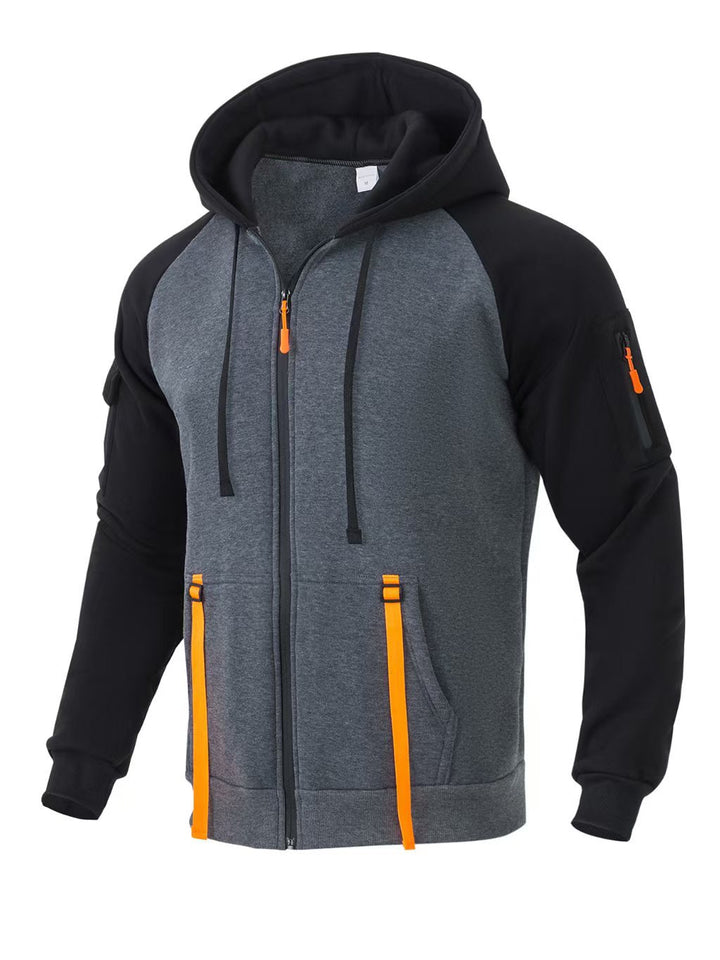 Herr funktionell zip-hoodie med mångsidiga fickor Mirla-Eva Jonsson