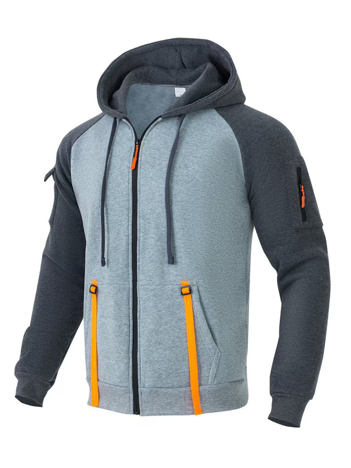 Herr funktionell zip-hoodie med mångsidiga fickor Mirla-Eva Jonsson