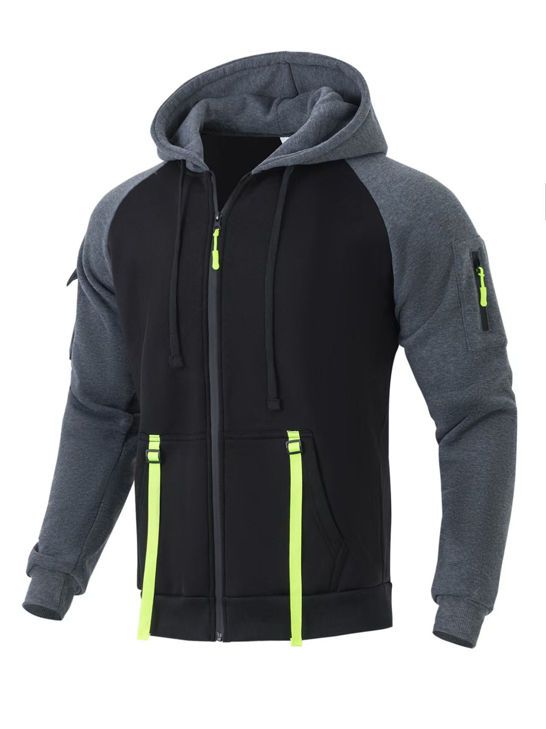 Herr funktionell zip-hoodie med mångsidiga fickor Mirla-Eva Jonsson