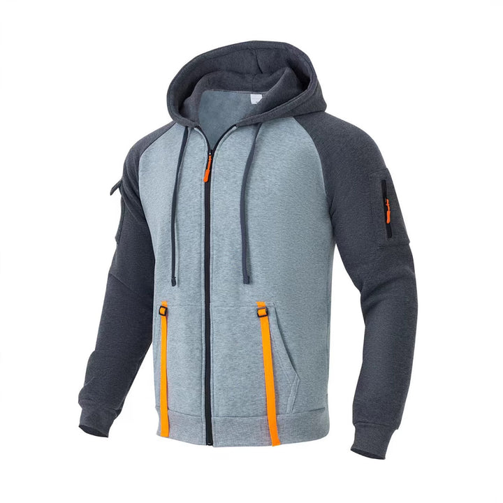 Herr funktionell zip-hoodie med mångsidiga fickor Mirla-Eva Jonsson