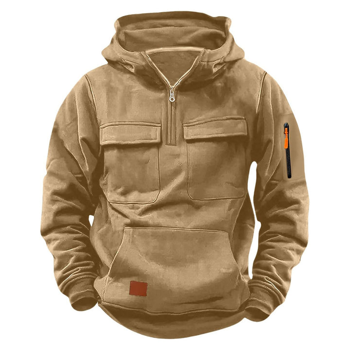 Herr funktionell zip hoodie med praktiska fickor Eva Jonsson-Eva Jonsson