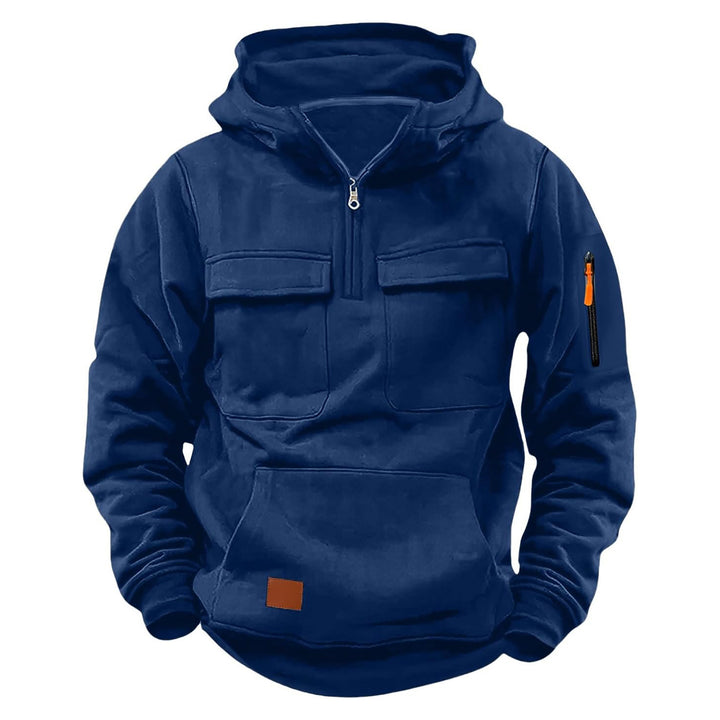 Herr funktionell zip hoodie med praktiska fickor Mirla-Eva Jonsson