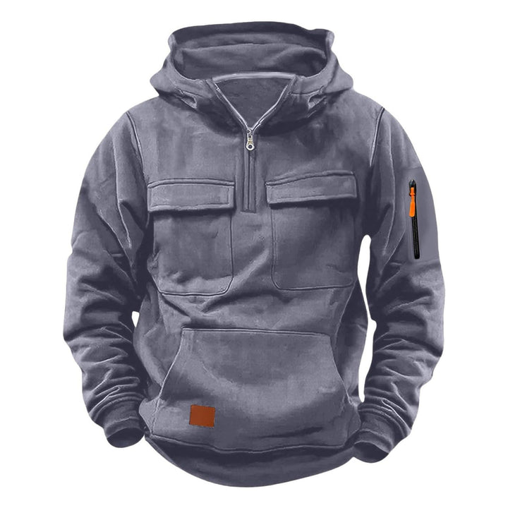 Herr funktionell zip hoodie med praktiska fickor Mirla-Eva Jonsson