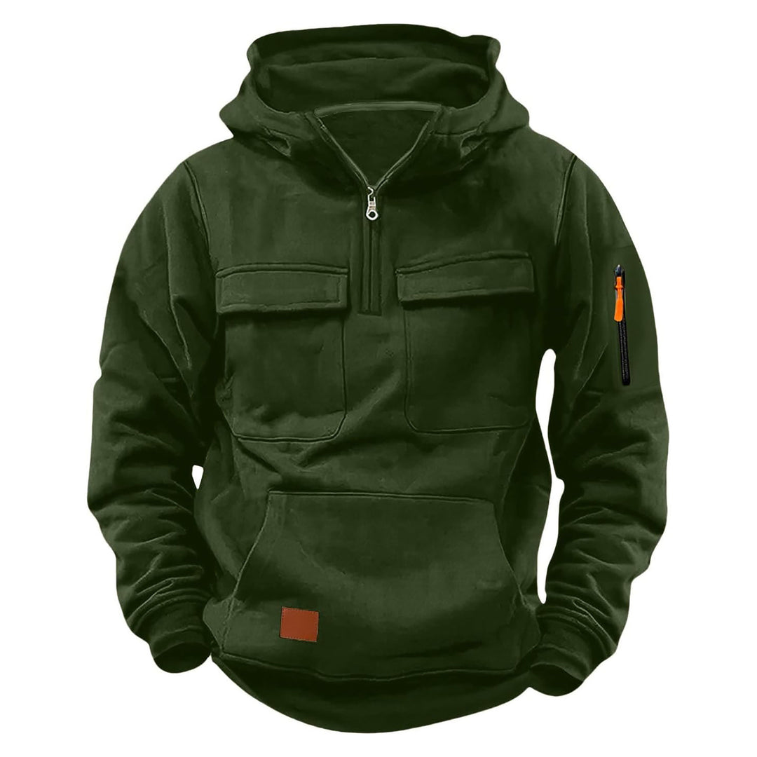 Herr funktionell zip hoodie med praktiska fickor Mirla-Eva Jonsson