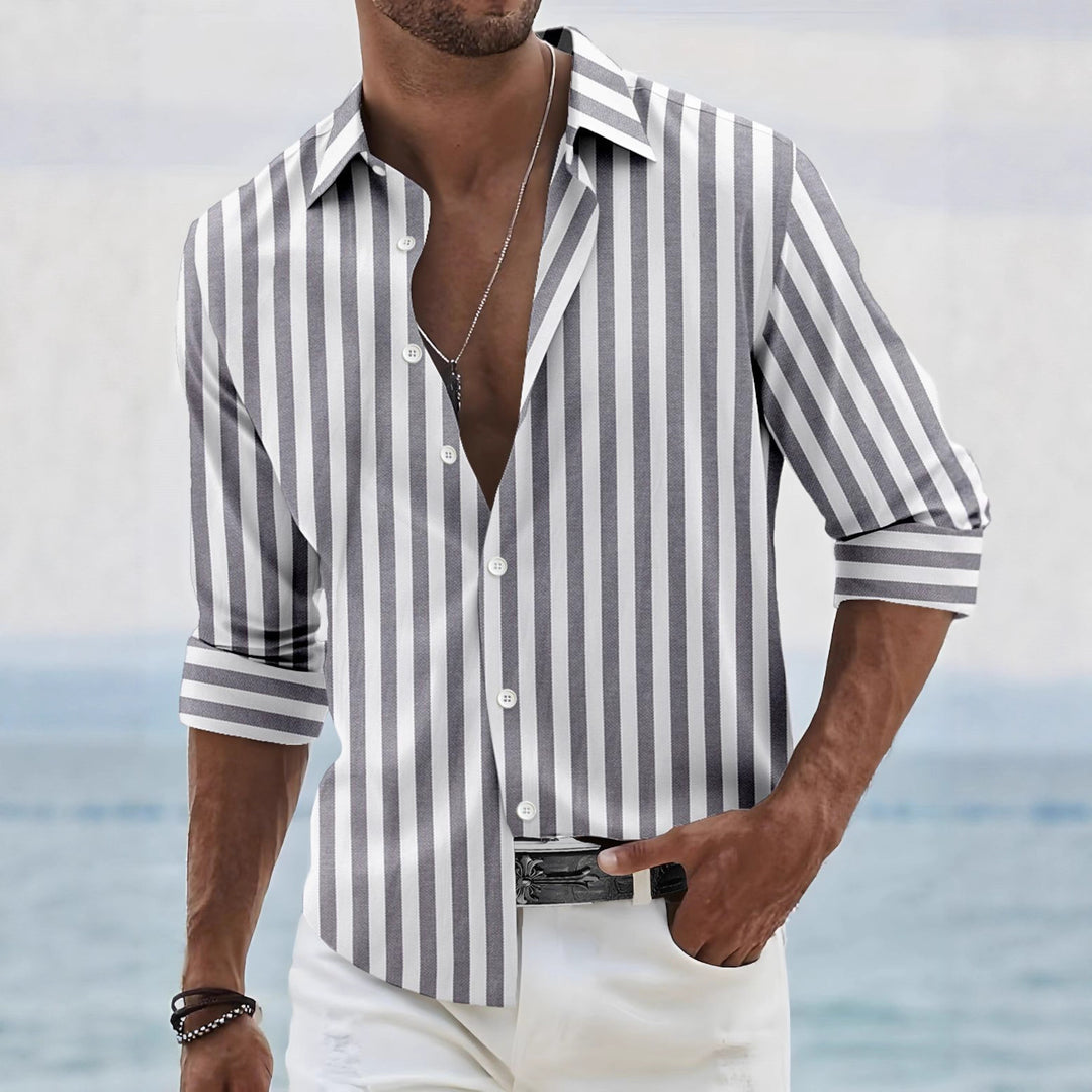 Herr gestrepad kontorsskjorta Mirla-Eva Jonsson