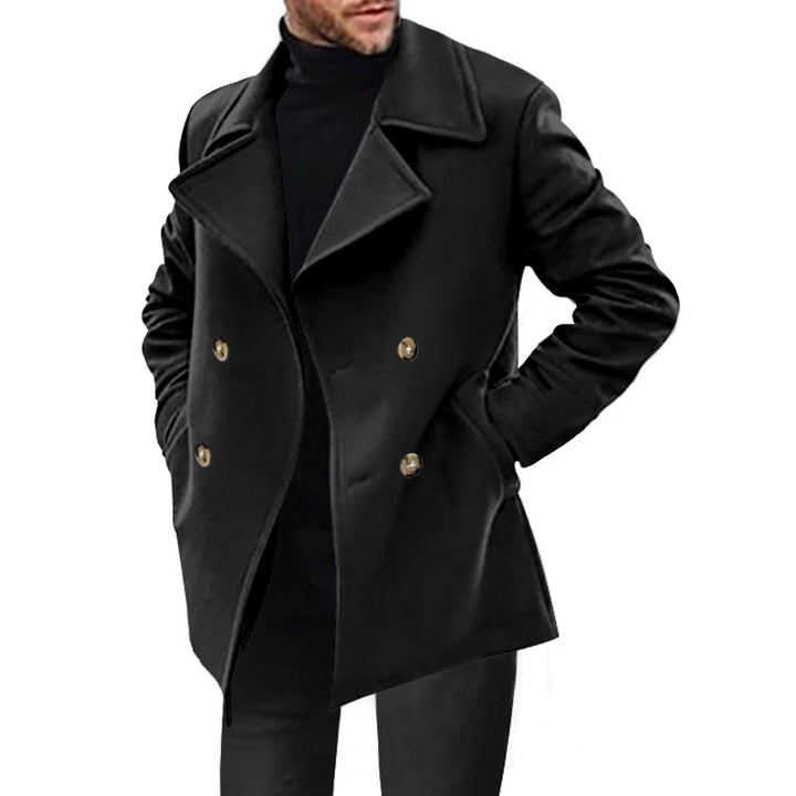 Herr klassisk Peacoat med modekrage och eleganta knappliknande detaljer Eva Jonsson-Eva Jonsson