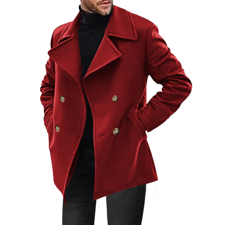 Herr klassisk Peacoat med modekrage och eleganta knappliknande detaljer Eva Jonsson-Eva Jonsson