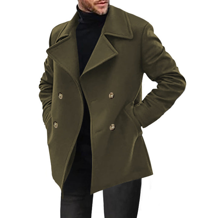 Herr klassisk Peacoat med modekrage och eleganta knappliknande detaljer Eva Jonsson-Eva Jonsson