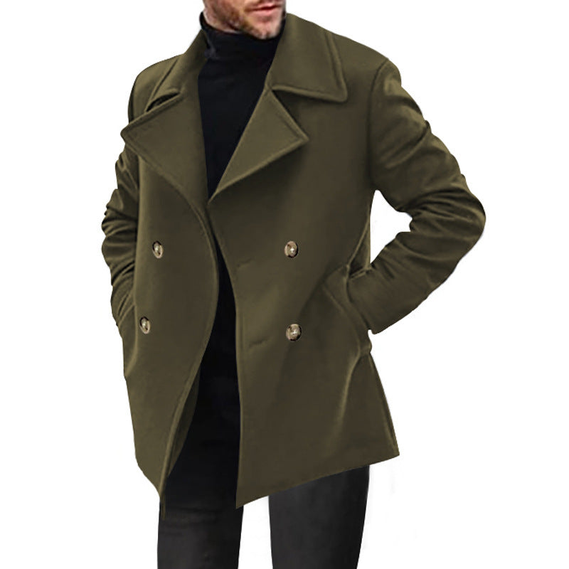 Herr klassisk Peacoat med modekrage och eleganta knappliknande detaljer Eva Jonsson-Eva Jonsson