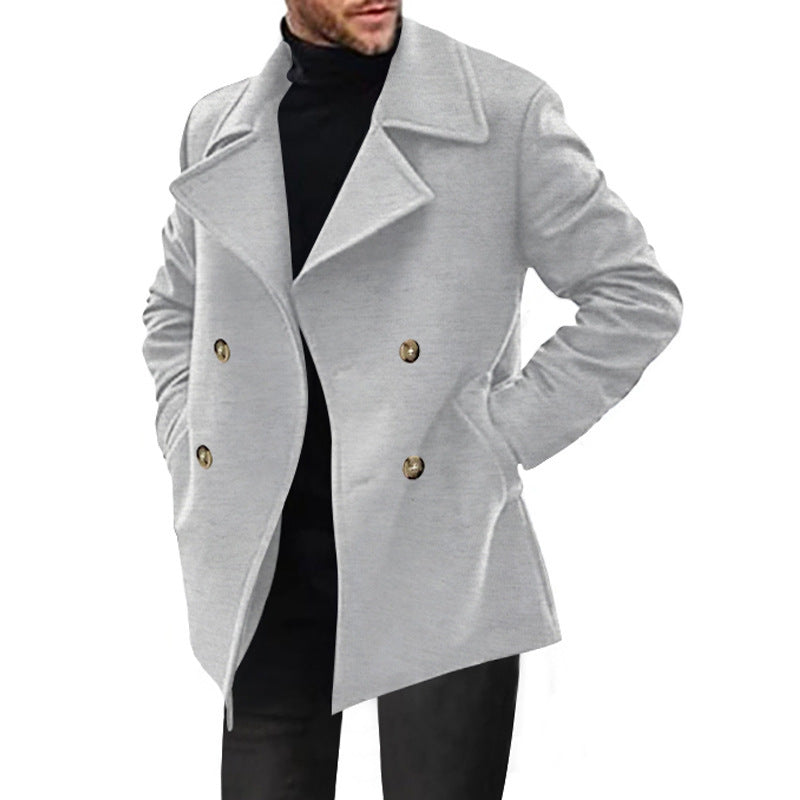 Herr klassisk Peacoat med modekrage och eleganta knappliknande detaljer Eva Jonsson-Eva Jonsson
