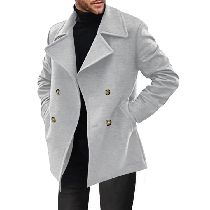Herr klassisk Peacoat med modekrage och eleganta knappliknande detaljer Eva Jonsson-Eva Jonsson