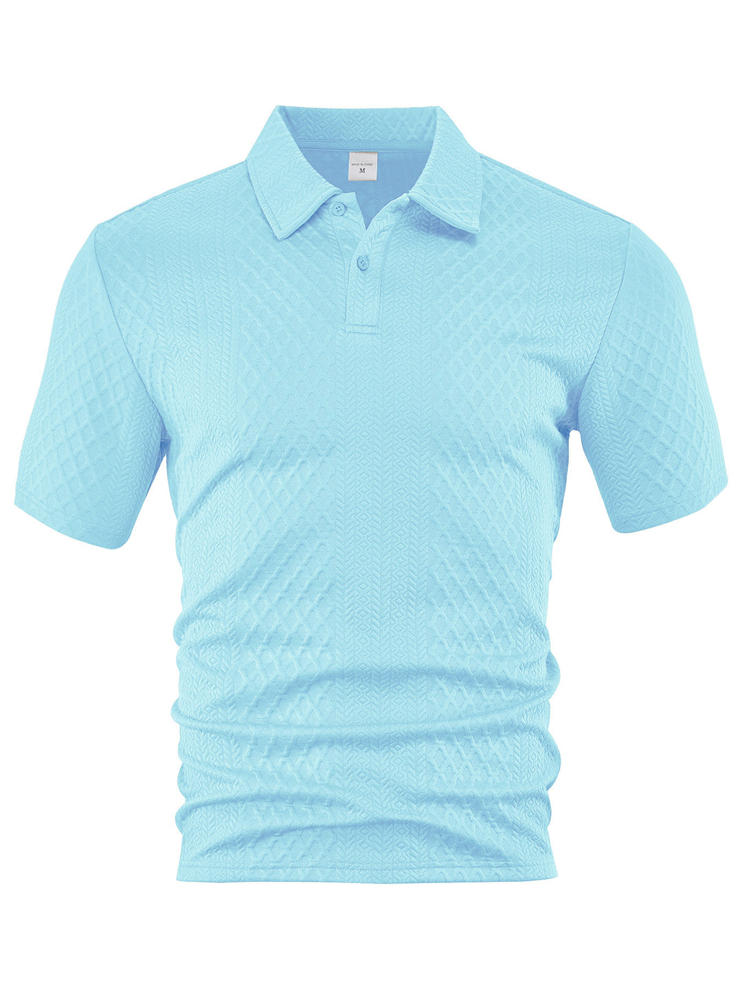 Herr kortärmad polo med strukturerad design Eva Jonsson-Eva Jonsson