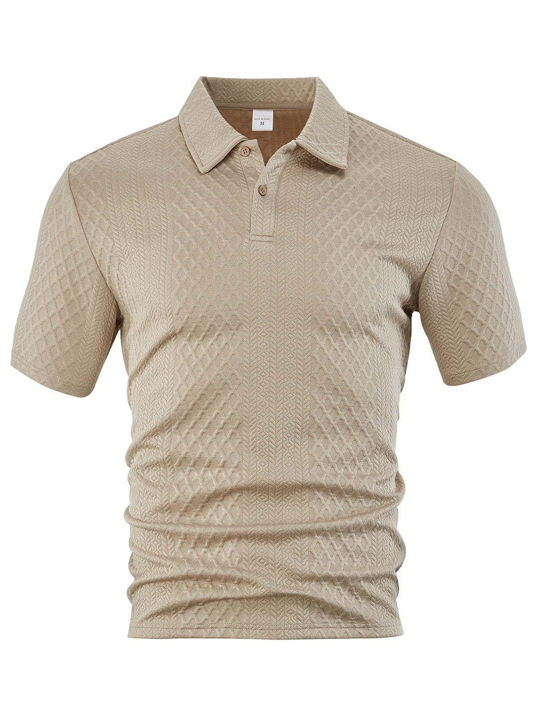 Herr kortärmad polo med strukturerad design Eva Jonsson-Eva Jonsson