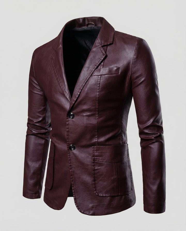 Herr läderblazer elegant-Eva Jonsson