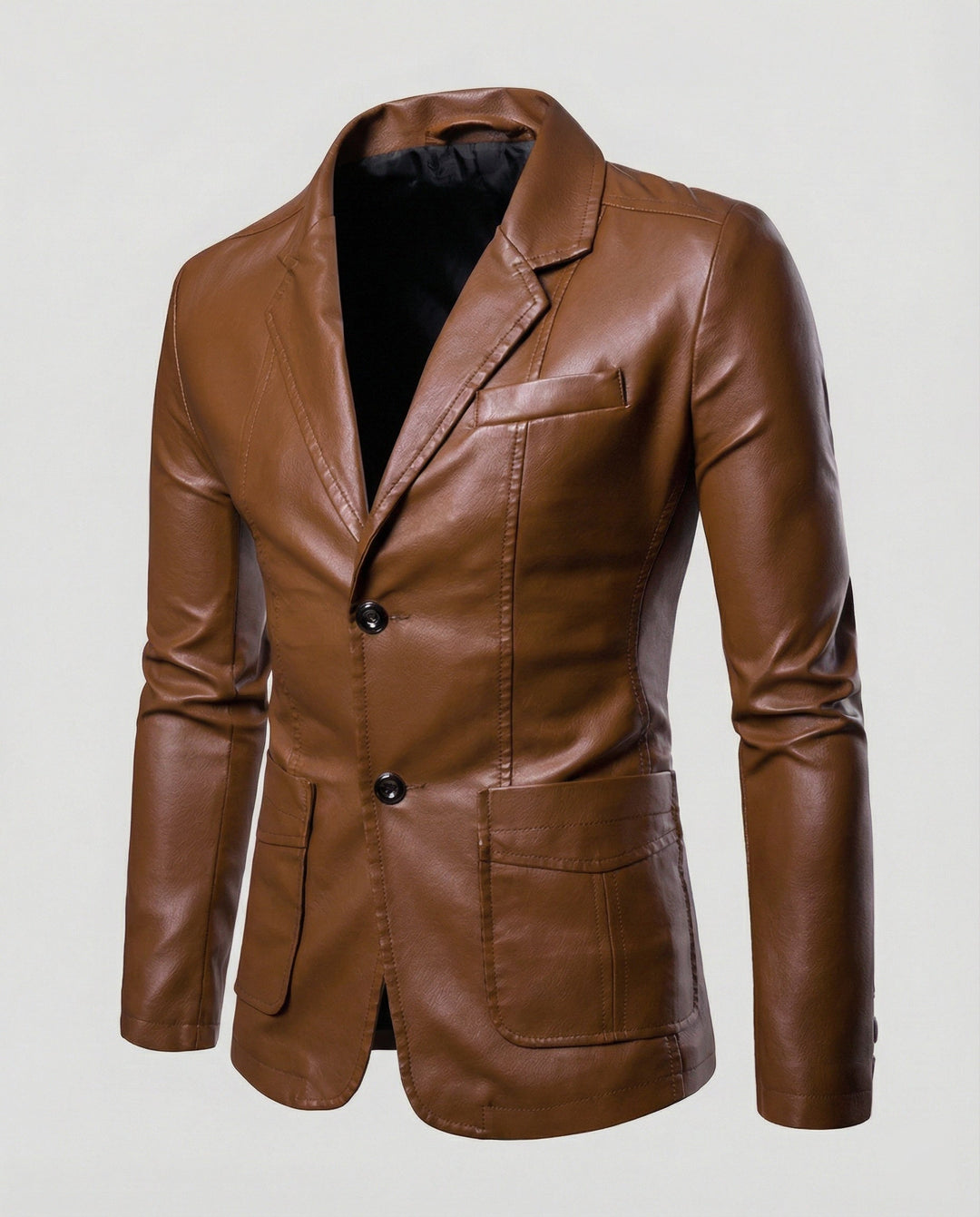 Herr läderblazer elegant-Eva Jonsson