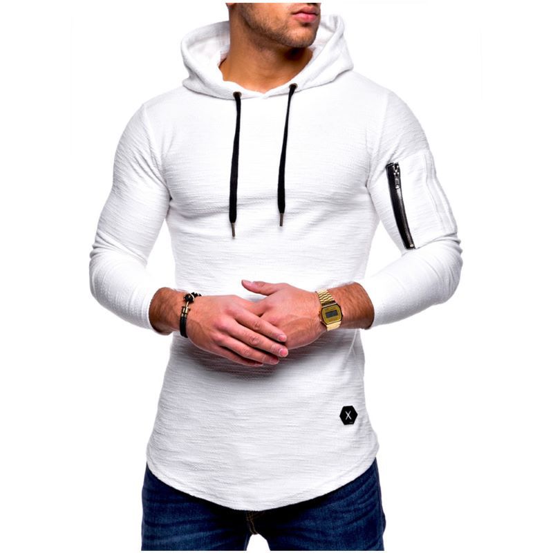 Herr lång hoodie med unik struktur Mirla-Eva Jonsson