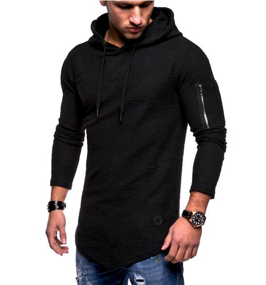 Herr lång hoodie med unik struktur Mirla-Eva Jonsson