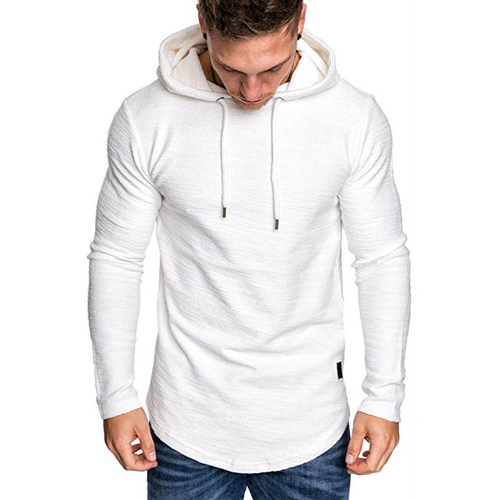 Herr långärmad hoodie med strukturerad yta Mirla-Eva Jonsson