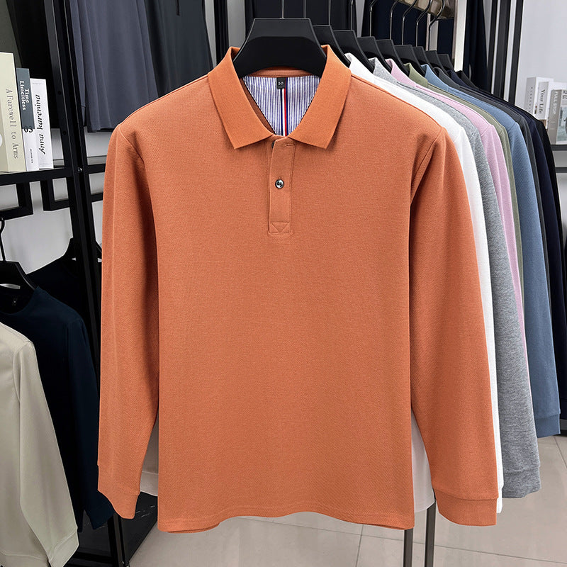 Herr långärmad polo med strukturerad design och andningsbara egenskaper Mirla-Eva Jonsson