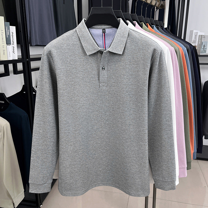 Herr långärmad polo med strukturerad design och andningsbara egenskaper Mirla-Eva Jonsson