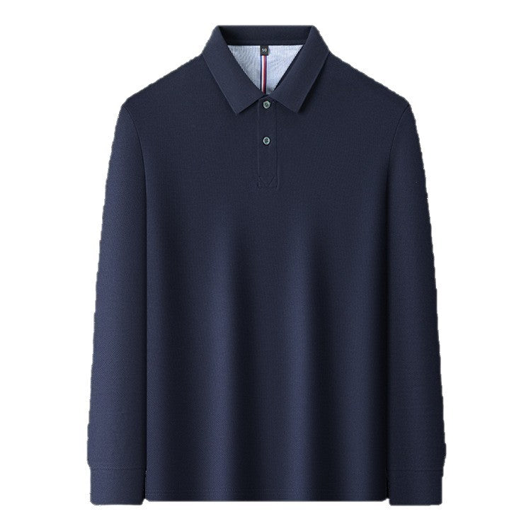 Herr långärmad polo med strukturerad design och andningsbara egenskaper Mirla-Eva Jonsson