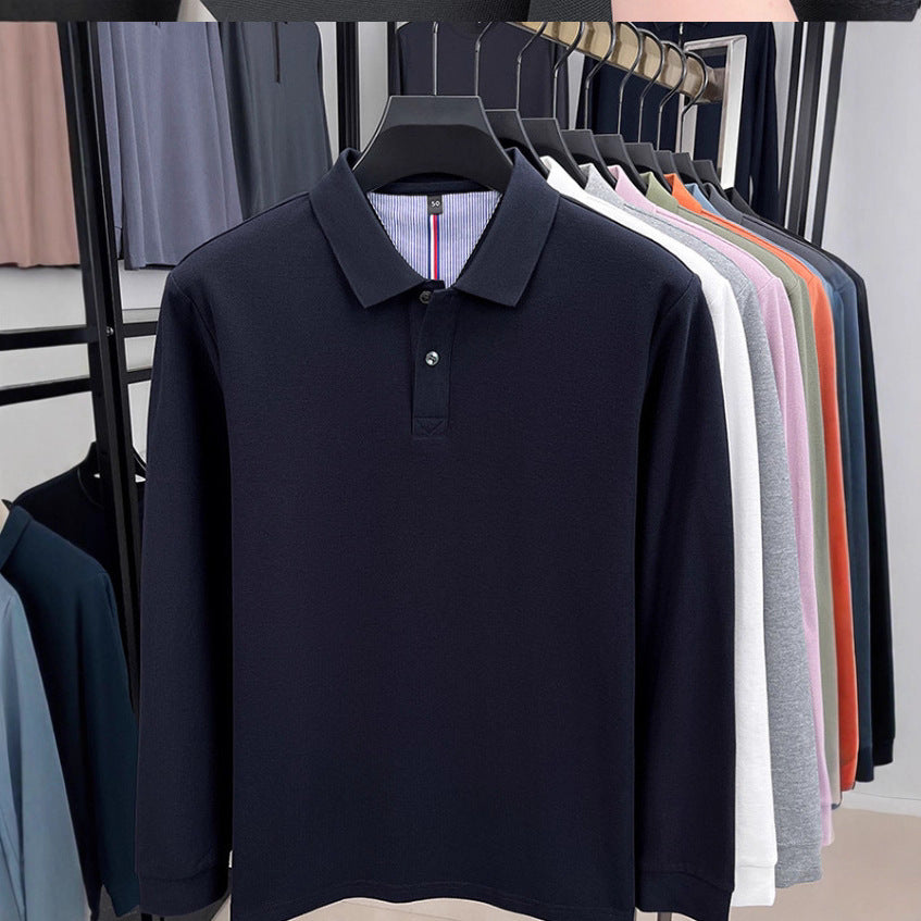 Herr långärmad polo med strukturerad design och andningsbara egenskaper Mirla-Eva Jonsson