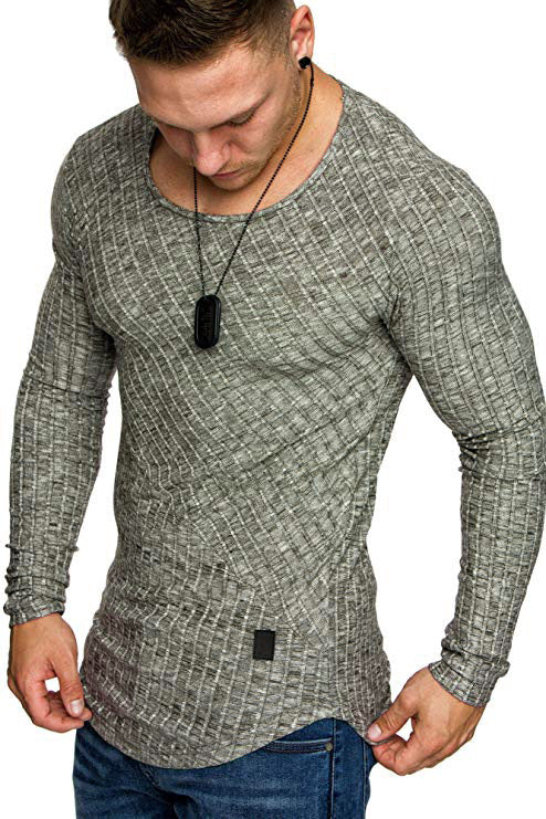 Herr långärmad skjorta med strukturerad design och kroppsnära passform Eva Jonsson-Eva Jonsson