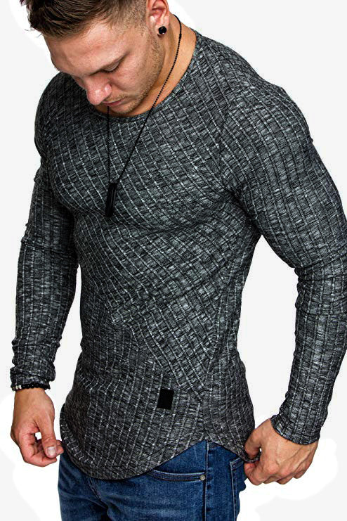 Herr långärmad skjorta med strukturerad design och kroppsnära passform Eva Jonsson-Eva Jonsson