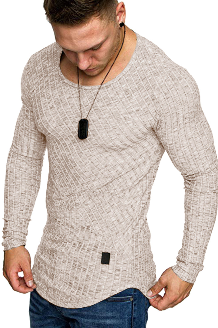 Herr långärmad skjorta med strukturerad design och kroppsnära passform Mirla-Eva Jonsson