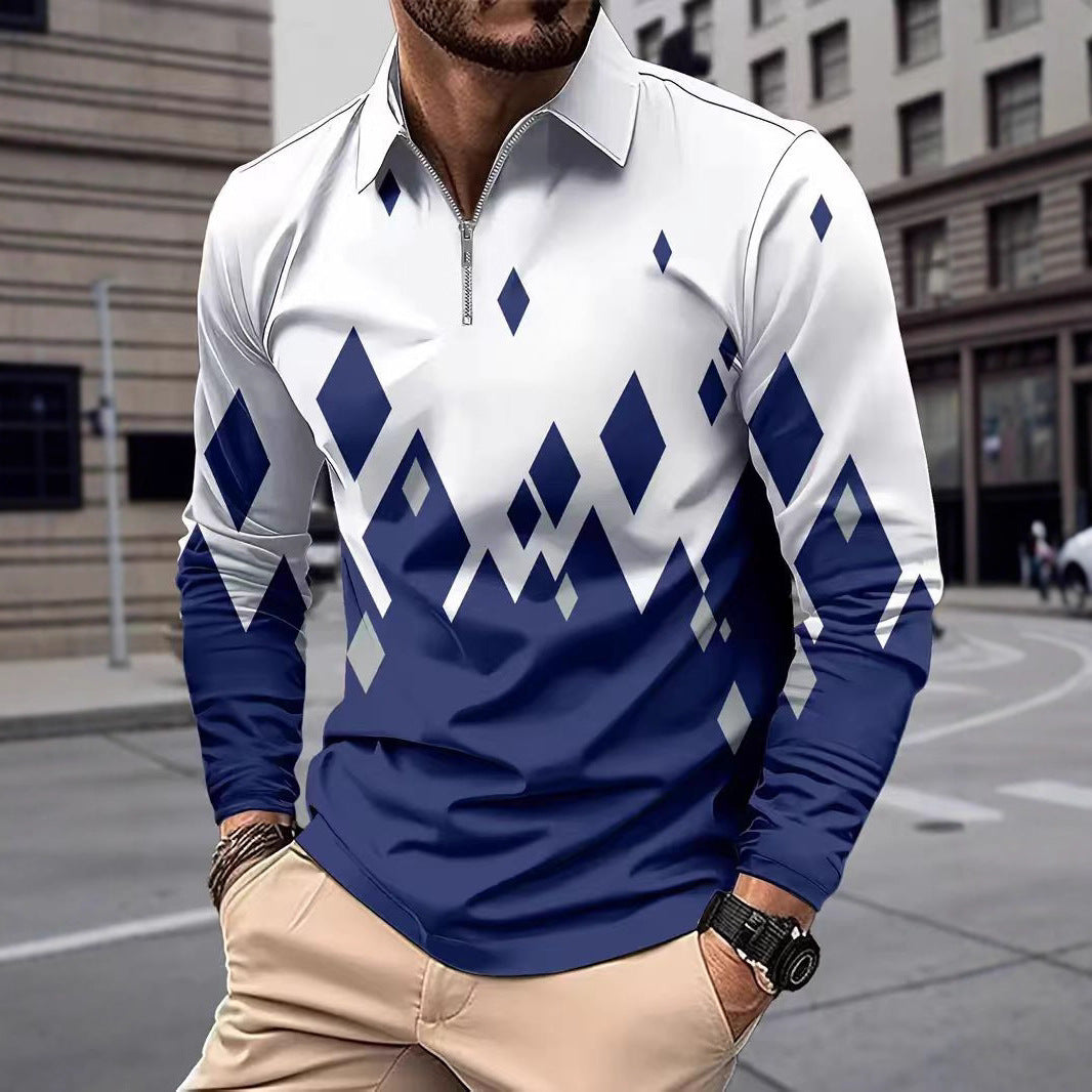 Herr långärmad tröja med modern grafisk design Mirla-Eva Jonsson