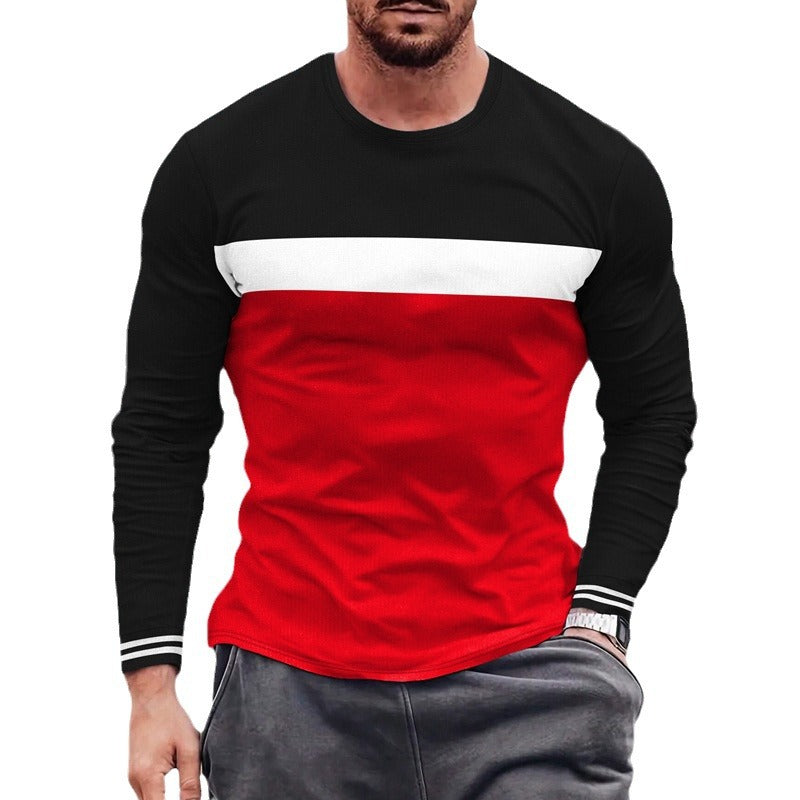 Herr långärmad tröja med sportiga färgaccenter och bekväm passform Eva Jonsson-Eva Jonsson