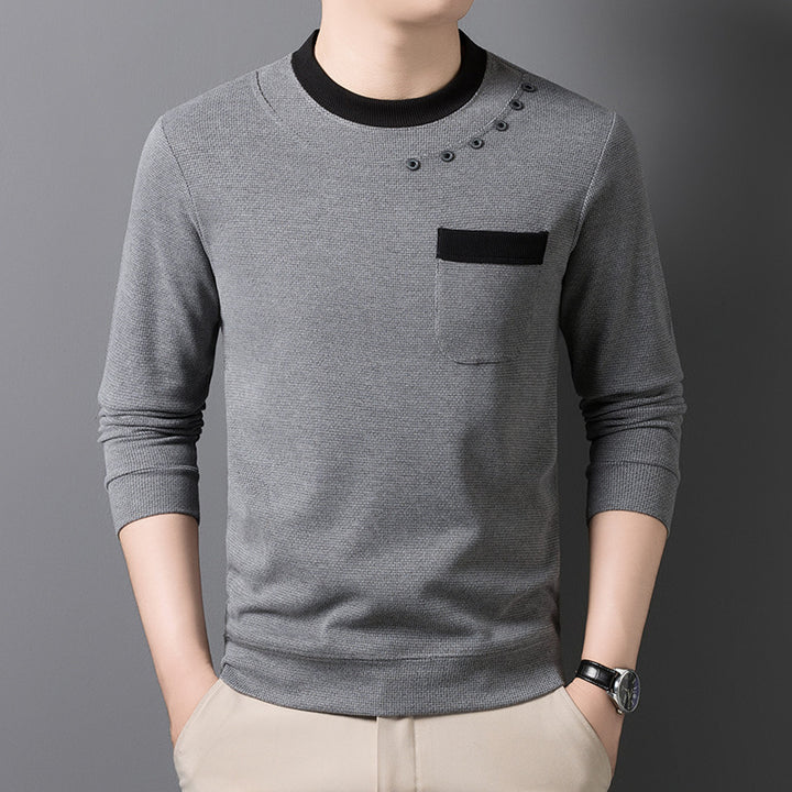 Herr modern sweatshirt med unika detaljaccent och praktisk bröstficka Eva Jonsson-Eva Jonsson