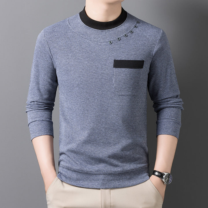 Herr modern sweatshirt med unika detaljaccent och praktisk bröstficka Eva Jonsson-Eva Jonsson