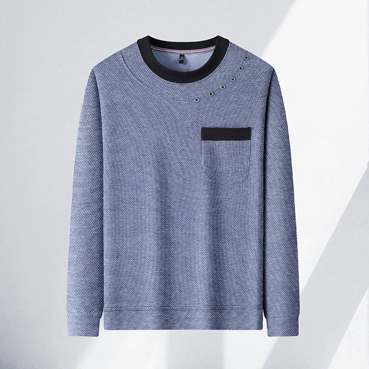 Herr modern sweatshirt med unika detaljaccent och praktisk bröstficka Eva Jonsson-Eva Jonsson